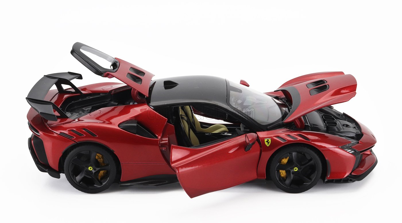MODELLINO AUTO STATICO BURAGO FERRARI SF90XX STRADALE 2024 ROSSO SCALA 1/18