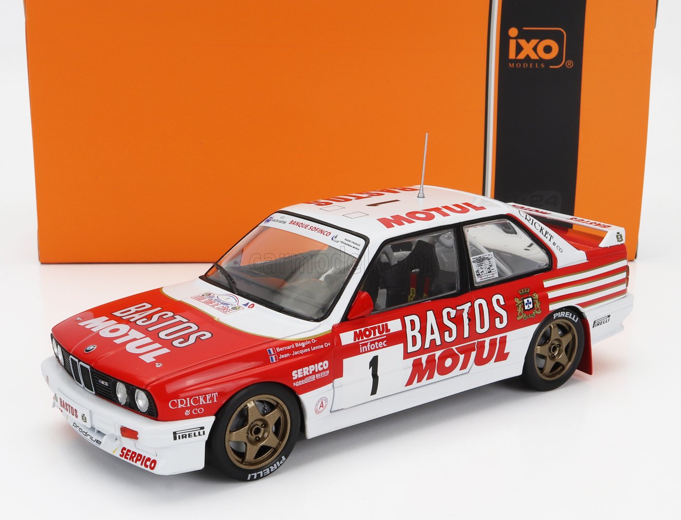 MODELLINO AUTO STATICO IXO BMW 3 SERIE M3 E30 RALLY CORSICA 1988 BEGUIN 1/43