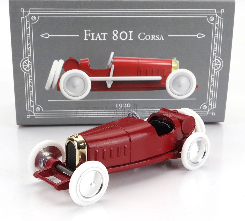 MODELLINO AUTO STATICO OFFICINA 942 FIAT 801 SPIDER CORSA 1920 ROSSO SCALA 1/43