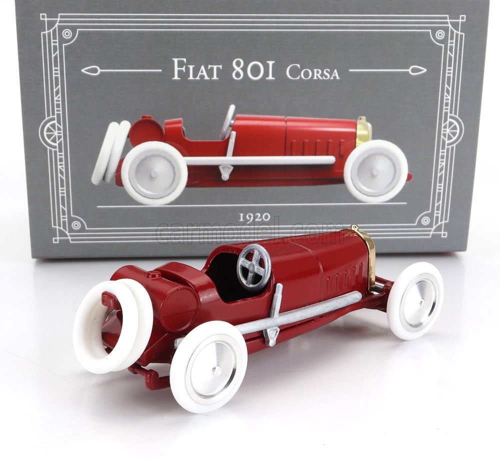MODELLINO AUTO STATICO OFFICINA 942 FIAT 801 SPIDER CORSA 1920 ROSSO SCALA 1/43