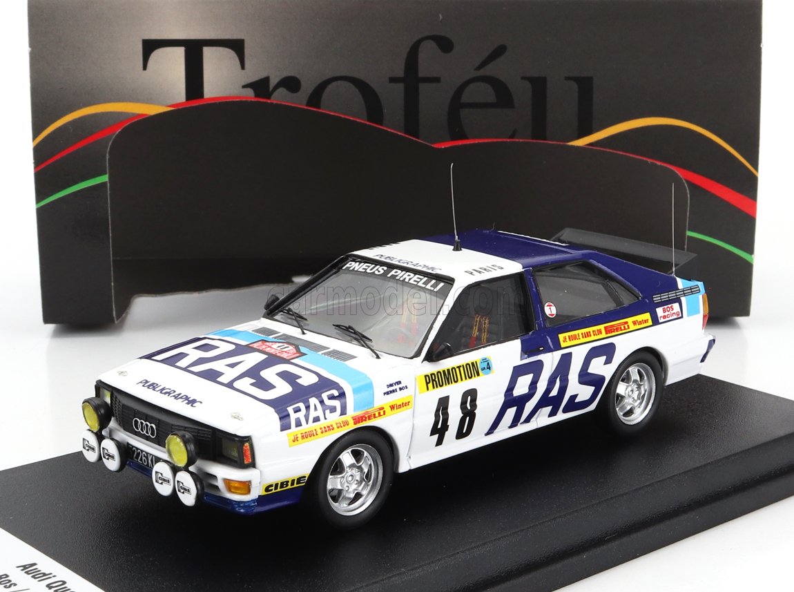 1:43 TROFEU Audi Quattro #48 Rally Montecarlo 1983 Bos Demuth