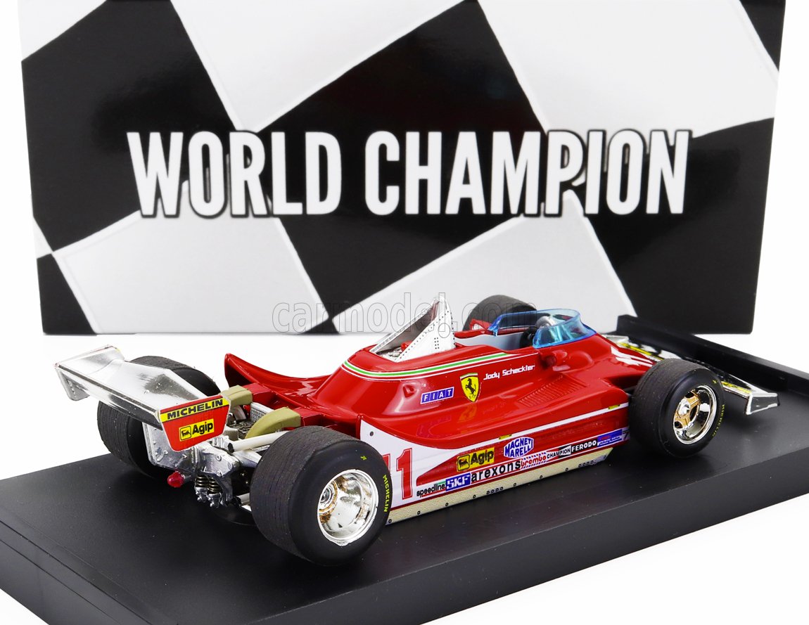 MODELLINO AUTO STATICO BRUMM FERRARI F1 312T4 SCHECKTER WINNER MONZA 1979 1/43