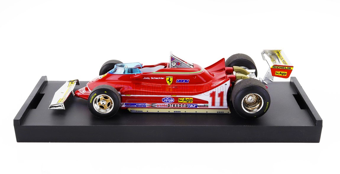MODELLINO AUTO STATICO BRUMM FERRARI F1 312T4 SCHECKTER WINNER MONZA 1979 1/43
