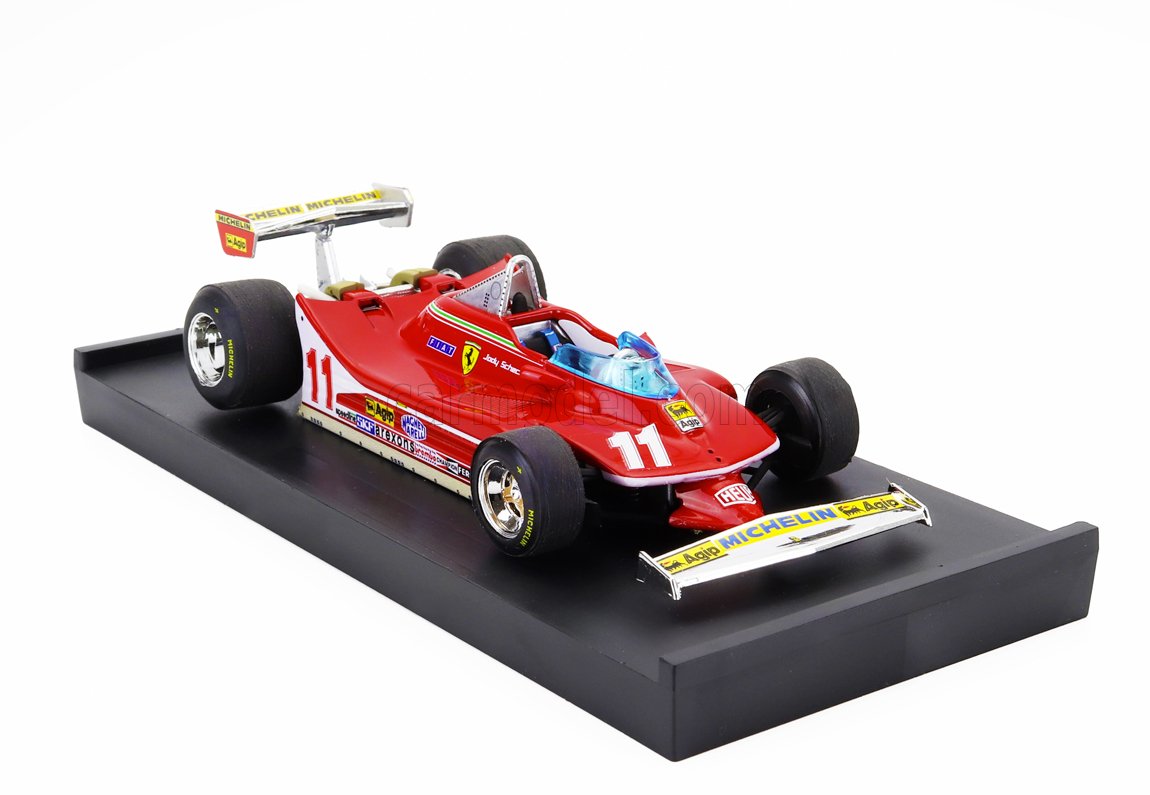 MODELLINO AUTO STATICO BRUMM FERRARI F1 312T4 SCHECKTER WINNER MONZA 1979 1/43