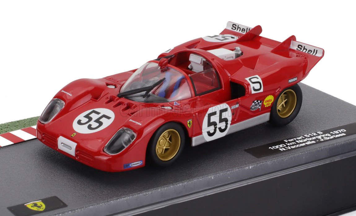 MODELLINO AUTO STATICO FERRARI 512S SPIDER 1000KM NURBURGRING 1970 SURTEES 1:43