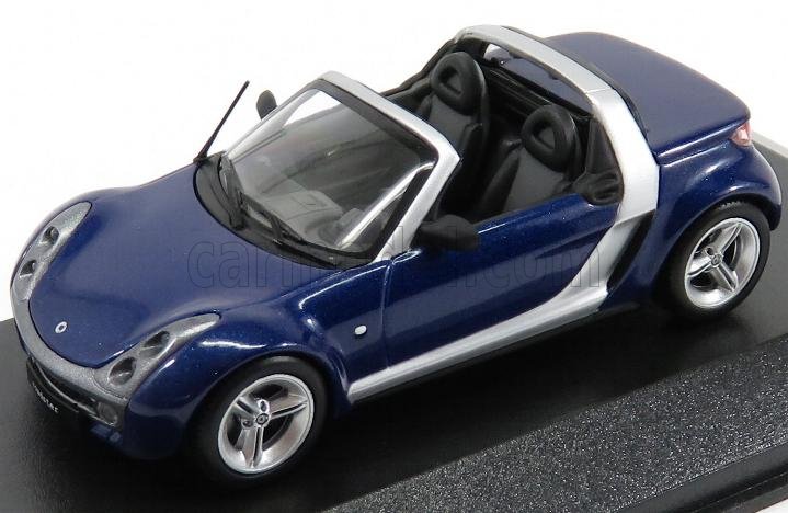 SMART ROADSTER CABRIO 2002 BLU MINICHAMPS SCALA 1:43 MODELLINO AUTO STATICO