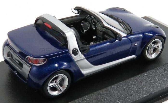 SMART ROADSTER CABRIO 2002 BLU MINICHAMPS SCALA 1:43 MODELLINO AUTO STATICO