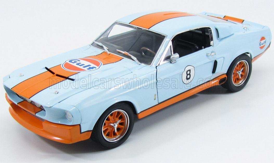 超爆安 グリーンライト OIL GULF #8 GT-500 SHELBY 1967 ミニカー