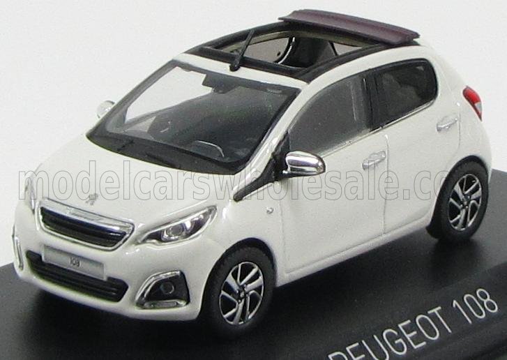 Peugeot 108 TOP! 2014 Banquise White & Purple 1:43