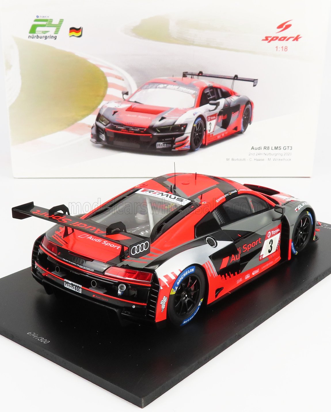 ミニカー Spark 1/18 Audi R8 LMS MODELCARSWHOLESALE.COM