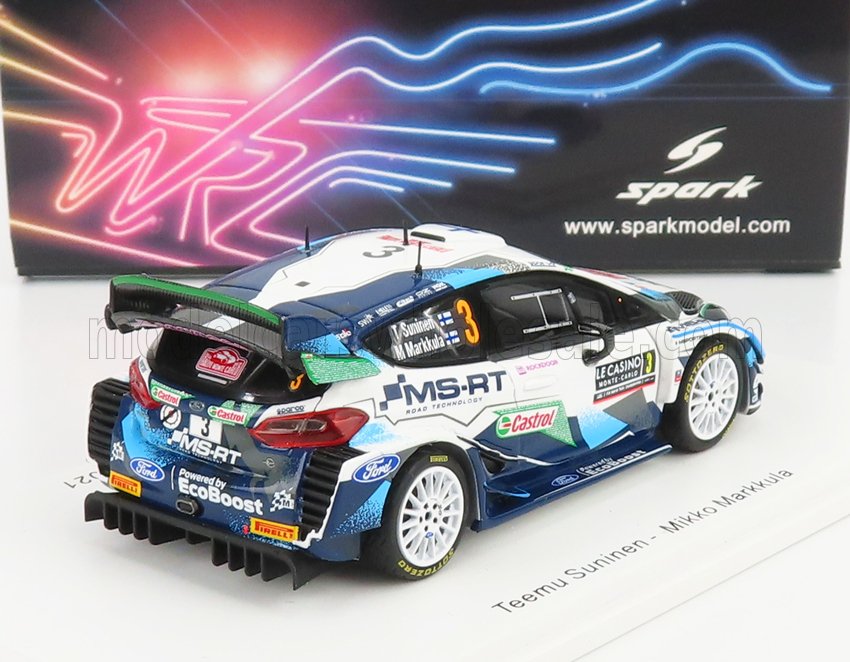 1/43 Spark Ford Fiesta N°3 Suninen Markkula WRCM Rallye Monte Carlo 2021 Neuf 