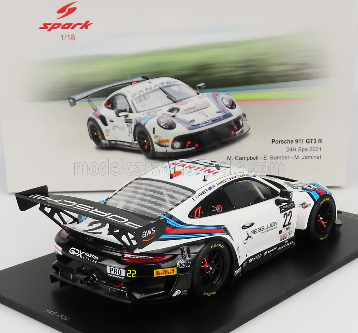Diecast model cars Porsche 991 GT3 R 1/43 Spark 911 No.22