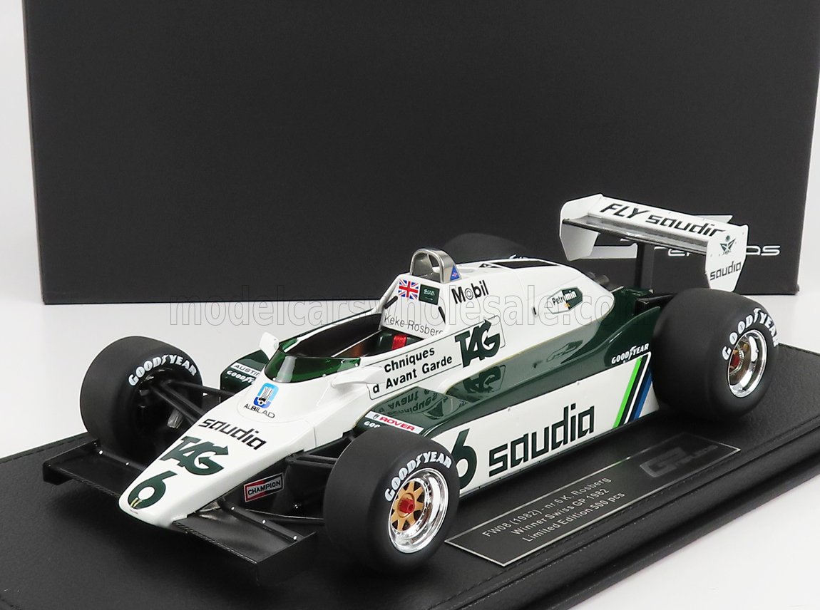 自動車 STUDIO27 FW08 GP of SWITZERLAND 1982 1/2 Williams F1 FW08 #6 Keke Rosberg Swiss GP 1982 World Champion 1:18