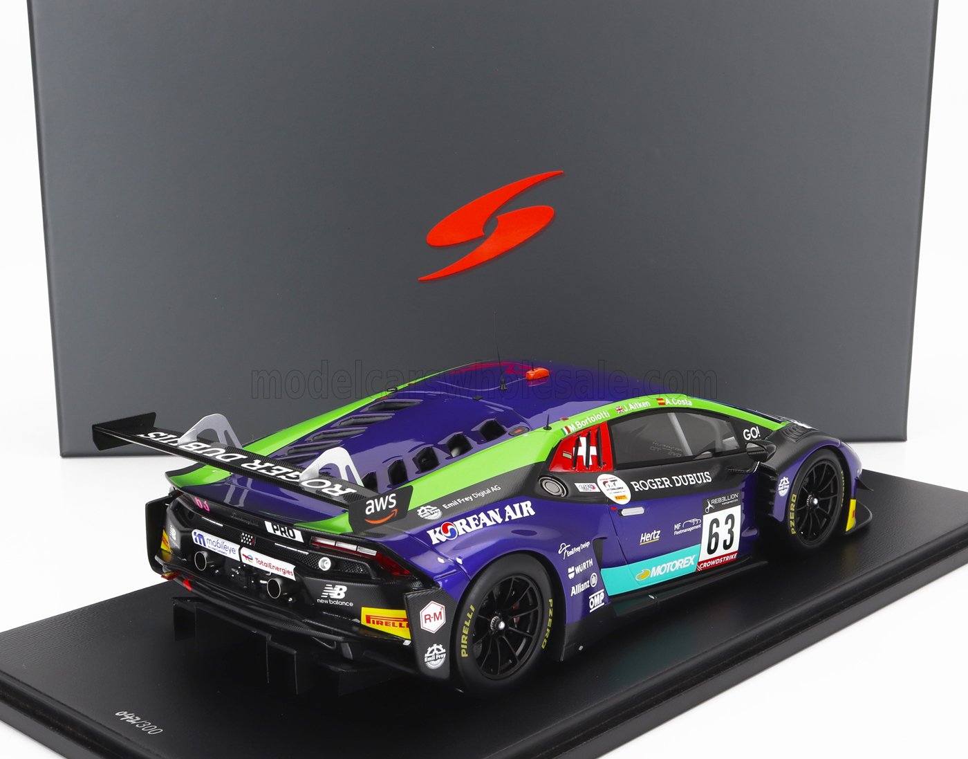 ミニカー　1/43 Lamborghini Huracan GT3 EVO Emil Frey Racing 24H Spa 2022 A. Costa - M. Bortolotti - J. Aitken #63 [SB532] Spark 1:43 Lamborghini Huracan GT3 Evo #63 4th DTM 2022