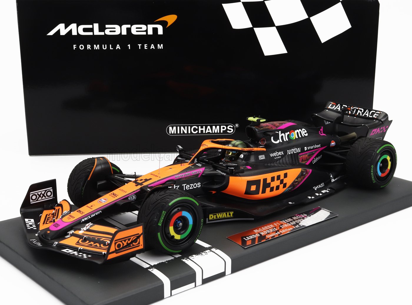 McLaren Mercedes MCL36 4 F1 6ème Abu Dhabi 2022 Lando Norris Spark S8554 - Miniatures Autos Motos