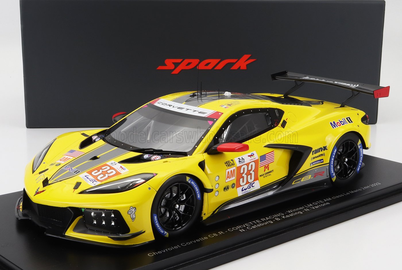 ミニカー　1/18 Chevrolet Corvette C8.R CORVETTE RACING Winner LM GTE AM class 24H Le Mans 2023 N. Catsburg - B. Keating - N. Varrone #33 [18S928] MODELCARSWHOLESALE.COM