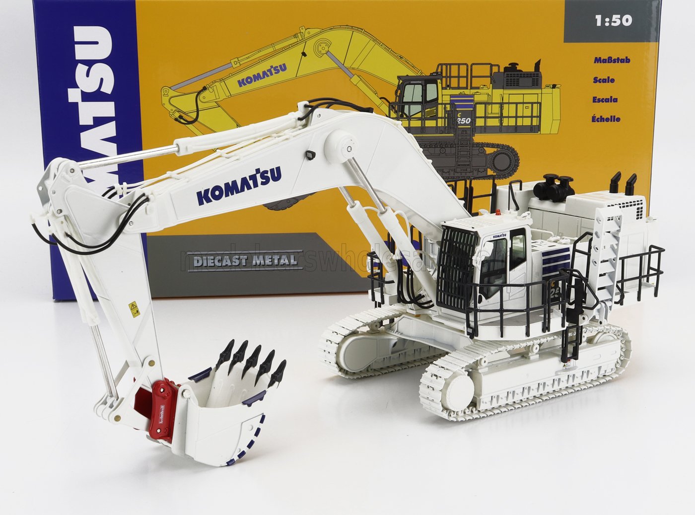 PC1250-11 1/50 コマツ ショベルカー 建機 komatsu NZG Komatsu PC1250-11 Excavator Quick Coupler - Yellow - NZG 1:50