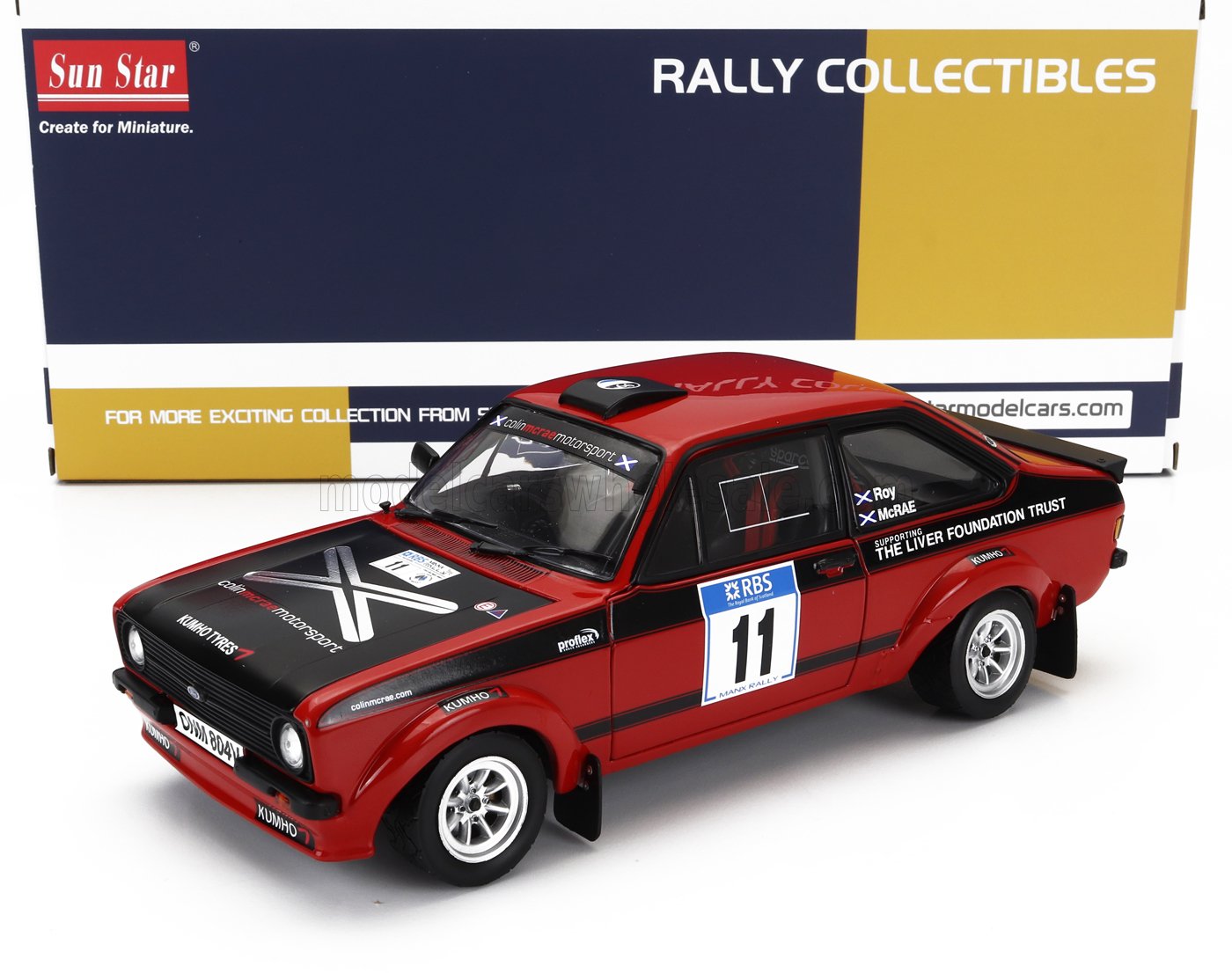 ミニカー　1/18 フォード エスコート RS1800 2007年RBSインターナショナル マンクスラリー C.McRae / C. Roy #11 [4854] MODELCARSWHOLESALE.COM