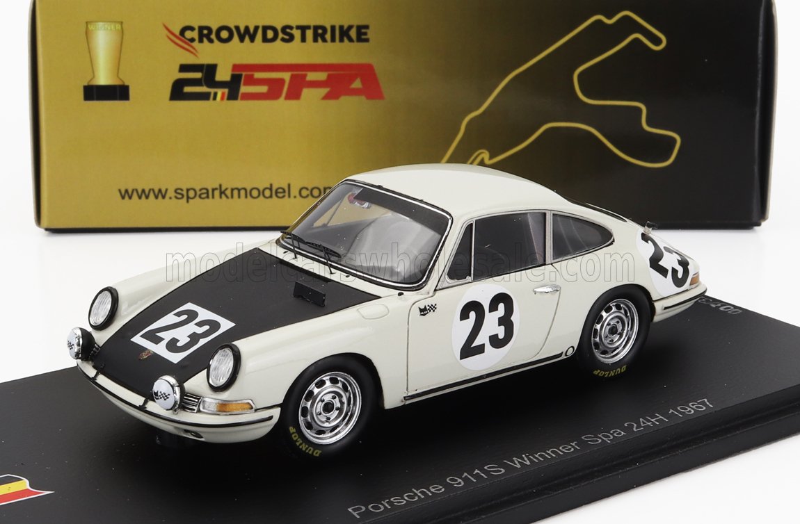 1/43 Spark Porsche 911 R 1967 Silver w/ Case From Japan