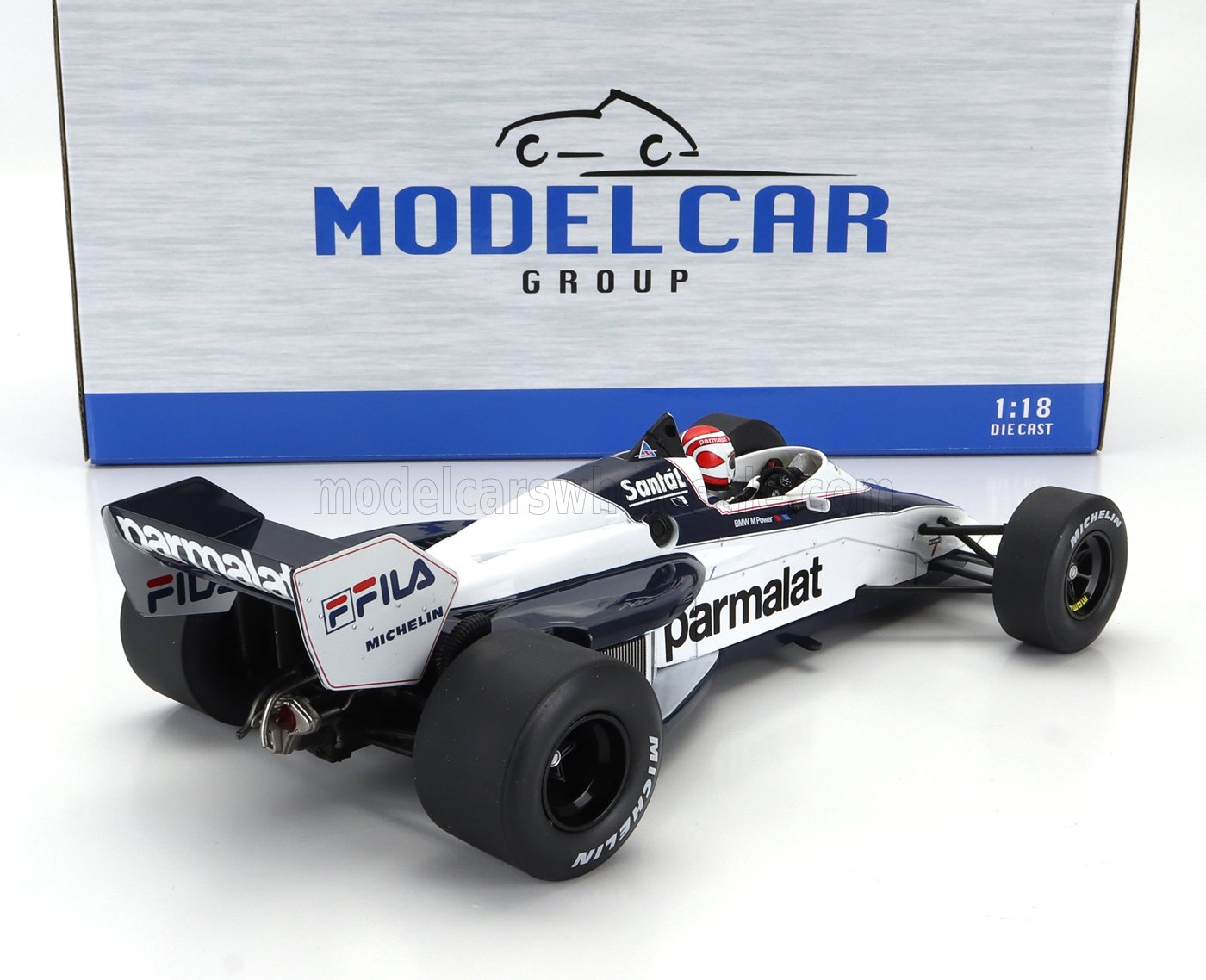 【Time sale】MCs 1/18 F1 BRABHAM BMW BT52B Model car Brabham BT52 Piquet 1983, 1:18 MCG | Tibormodel.com