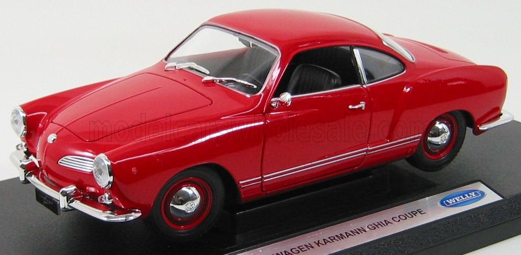 1円～ WELLY 1/18 フォルクスワーゲン KARMANN GHIA クーペ / ミニカー