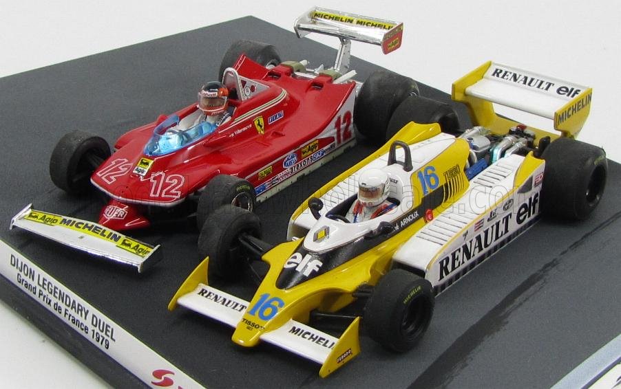 1/43スパーク ルノーRS12 3th FrenchGP 1979 アルヌー 1/43 Scale 1979 Ferrari 312T4 and Renault RS11 at Dijon French